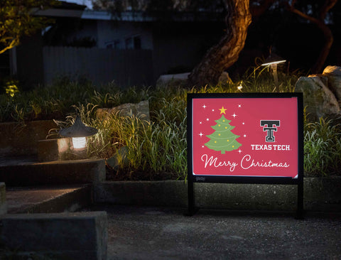 Texas Tech Merry Christmas Yardsy Sign yard sign