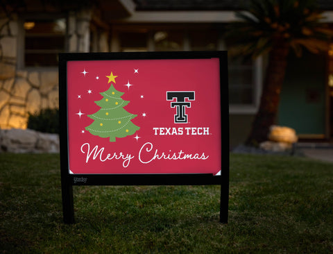 Texas Tech Merry Christmas Yardsy Sign yard sign