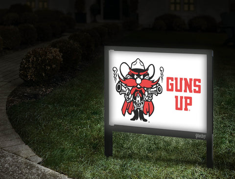 Texas Tech Raider Guns Up Yardsy Sign