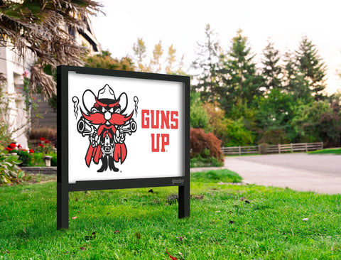 Texas Tech Raider Guns Up Yard Sign V2 Yard
