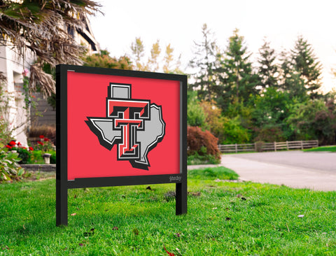 Texas Tech State Mark Red Yard Sign V2 Yard