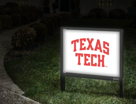 Texas Tech White Yard Sign V2 Walkway