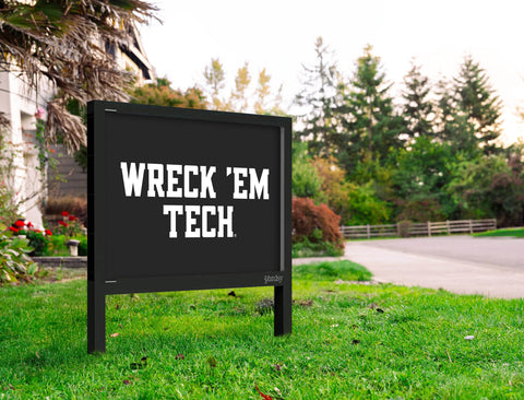 Texas Tech Wreck Em Black Yardsy Sign