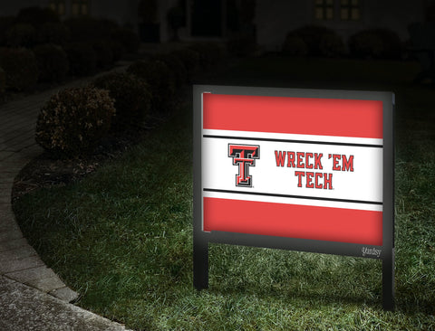 Texas Tech Wreck Em Tech Red Yardsy Sign Walkway