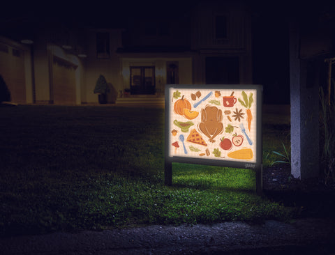 Thanksgiving Feast Yardsy Sign Mailbox.Jpg
