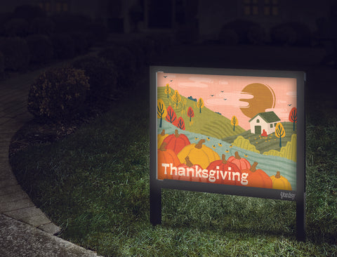 Thanksgiving Scene Yardsy Sign Walkway.Jpg
