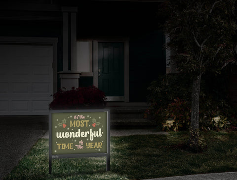 The Most Wonderful Time Yardsy Sign Front Door