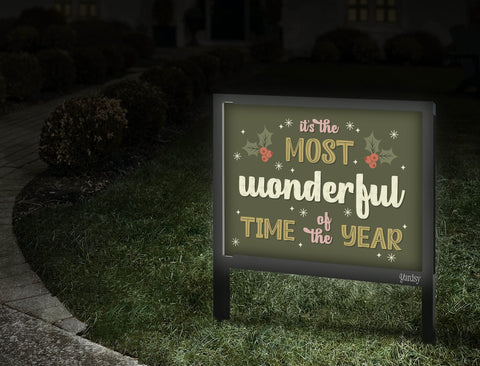 The Most Wonderful Time Yardsy Sign Walkway