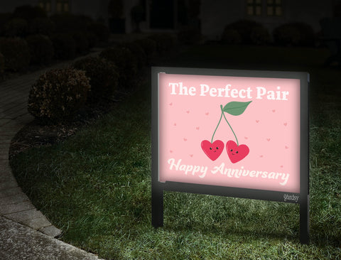The Perfect Pair Yardsy Sign Walkway