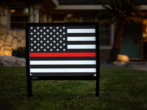 Thin Red Line Yardsy Sign yard sign