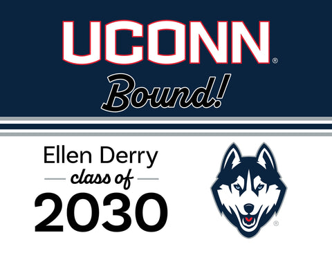 UCONN College Bound Custom Yardsy Sign yard sign