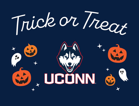 UConn Halloween Trick Or Treat Yardsy Sign yard sign