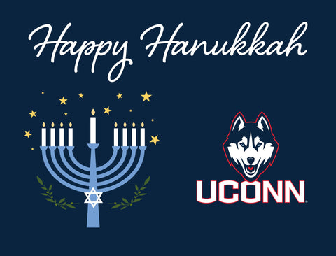 UConn Happy Hanukkah Yardsy Sign yard sign