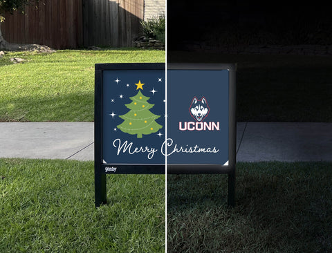 UConn Merry Christmas Yardsy Sign yard sign
