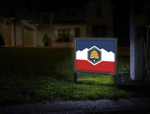 Utah Flag Yardsy Sign Mailbox
