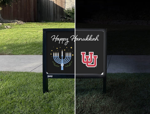 Utah Happy Hanukkah Yardsy Sign yard sign