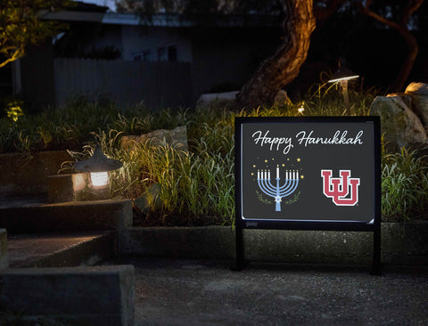 Utah Happy Hanukkah Yardsy Sign yard sign