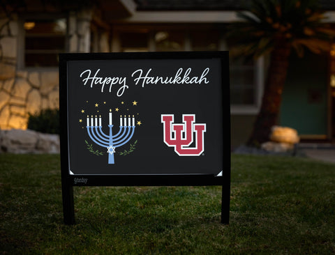 Utah Happy Hanukkah Yardsy Sign yard sign