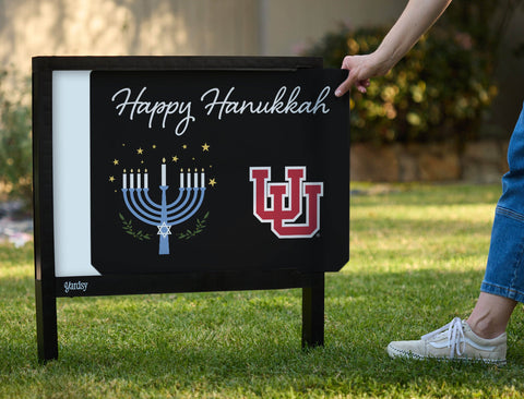 Utah Happy Hanukkah Yardsy Sign yard sign