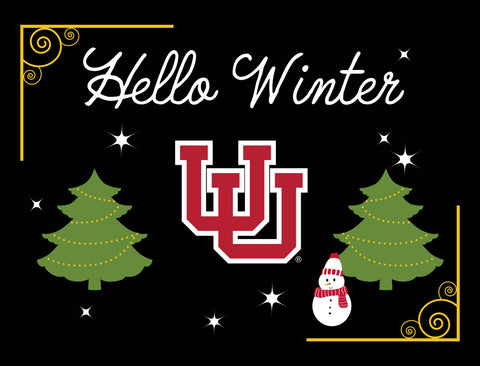 Utah Hello Winter Yardsy Sign yard sign