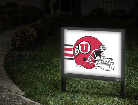 Utah Red Helmet Stripe Yardsy Sign