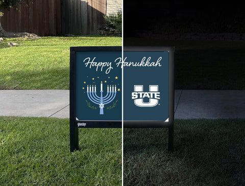 Utah State Happy Hanukkah Yardsy Sign yard sign