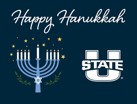 Utah State Happy Hanukkah Yardsy Sign yard sign