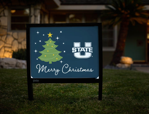 Utah State Merry Christmas Yardsy Sign yard sign