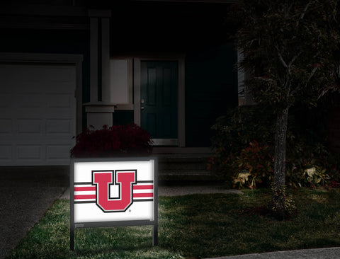Utah U Stripe White Front Door