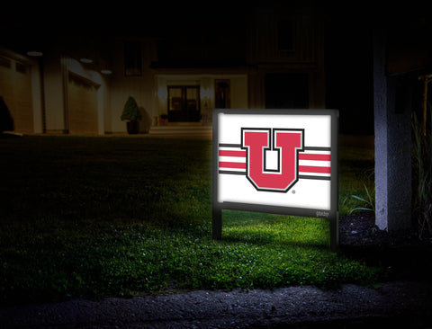 Utah U Stripe White Mailbox