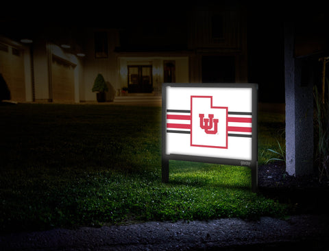 University of Utah State Outline White Yardsy Sign