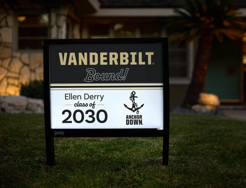Vanderbilt College Bound Custom Yardsy Sign yard sign
