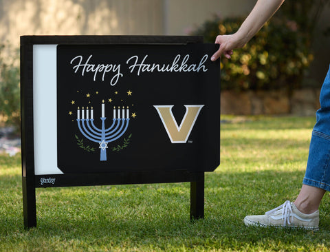 Vanderbilt Happy Hanukkah Yardsy Sign yard sign