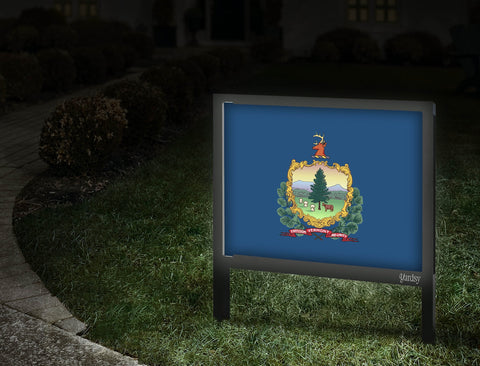 Vermont Flag Yardsy Sign Walkway