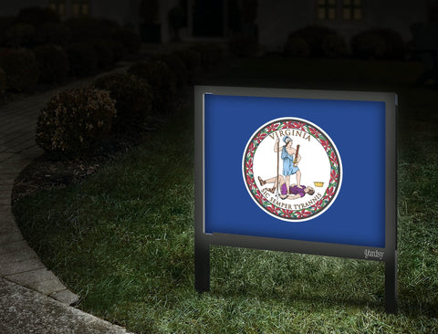Virginia Flag Yardsy Sign Walkway