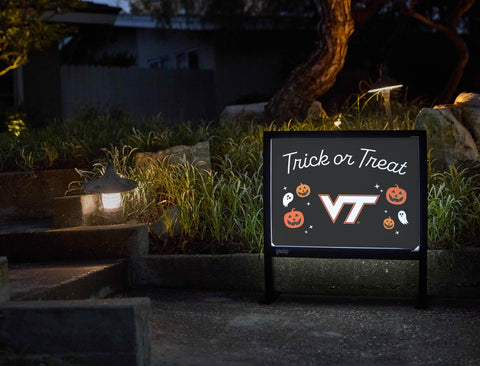 Virginia Tech Halloween Trick Or Treat Yardsy Sign yard sign