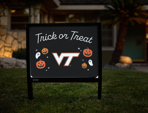 Virginia Tech Halloween Trick Or Treat Yardsy Sign yard sign