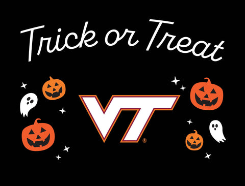 Virginia Tech Halloween Trick Or Treat Yardsy Sign yard sign