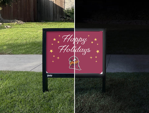 Virginia Tech Happy Holidays Yardsy Sign yard sign