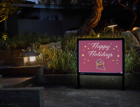 Virginia Tech Happy Holidays Yardsy Sign yard sign