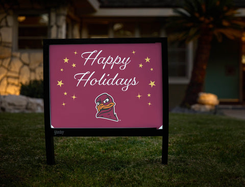 Virginia Tech Happy Holidays Yardsy Sign yard sign