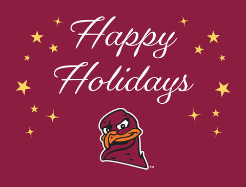 Virginia Tech Happy Holidays Yardsy Sign yard sign