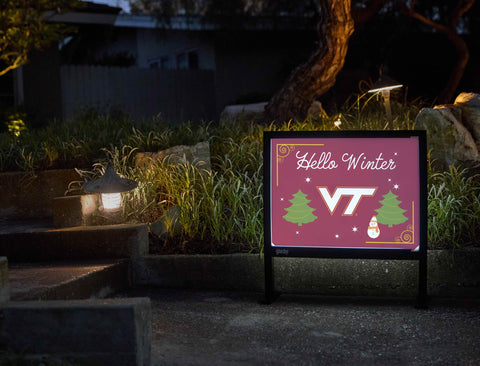 Virginia Tech Hello Winter Yardsy Sign yard sign