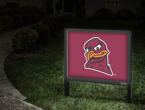 Virginia Tech Hokies Bird Mascot Maroon Yardsy Sign Walkway
