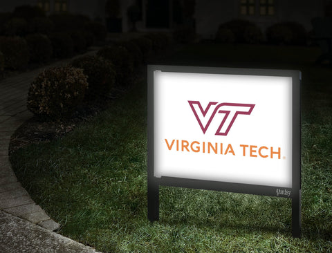 Virginia Tech Institutional Mark White Yardsy Sign
