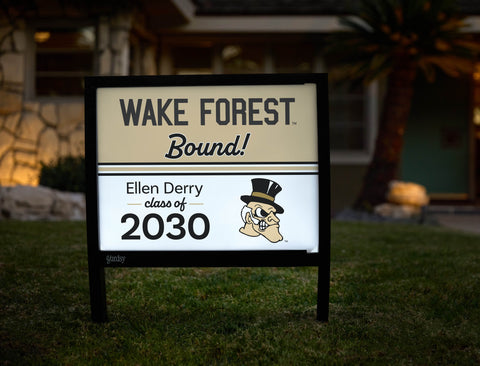 Wake Forest College Bound Custom Yardsy Sign yard sign