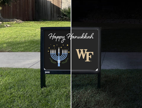 Wake Forest Happy Hanukkah Yardsy Sign yard sign