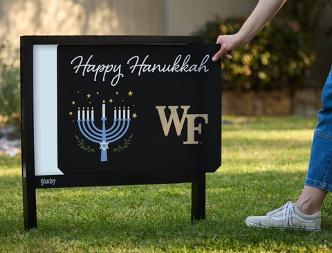 Wake Forest Happy Hanukkah Yardsy Sign yard sign