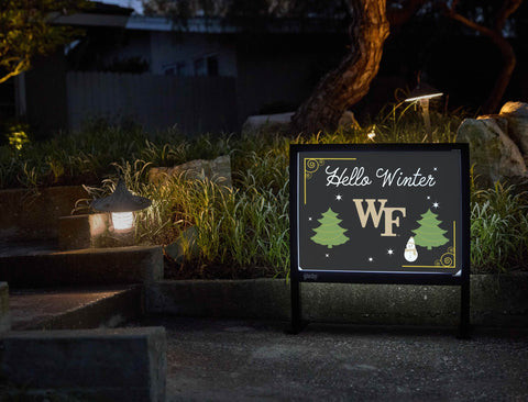 Wake Forest Hello Winter Yardsy Sign yard sign