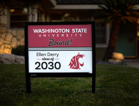 Washington State College Bound Custom Yardsy Sign yard sign